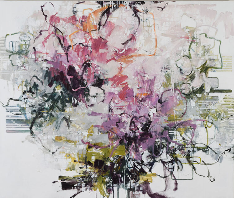 ink and acrylic on canvas 55" x 65"