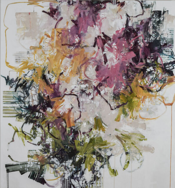 ink and acrylic on canvas 65" x 60"