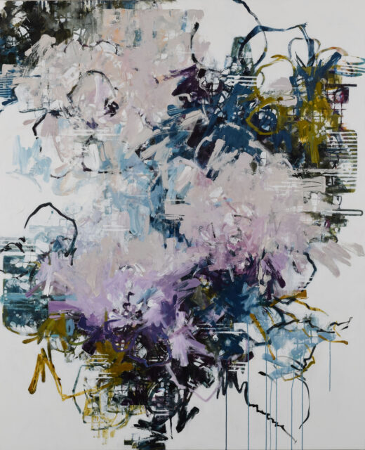 ink and acrylic on canvas 76" x 62"