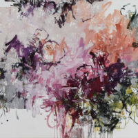 <h2>The Flamenco Dancer</h2> ink and acrylic on canvas